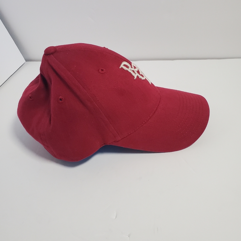 Otto Vtg Maroon ROP Adjustable White Stitch Hat - Picture 5 of 6